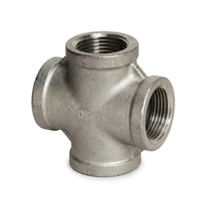 Stainless Steel Equal Cross Tee FxFxFxF Fitting SUS 304